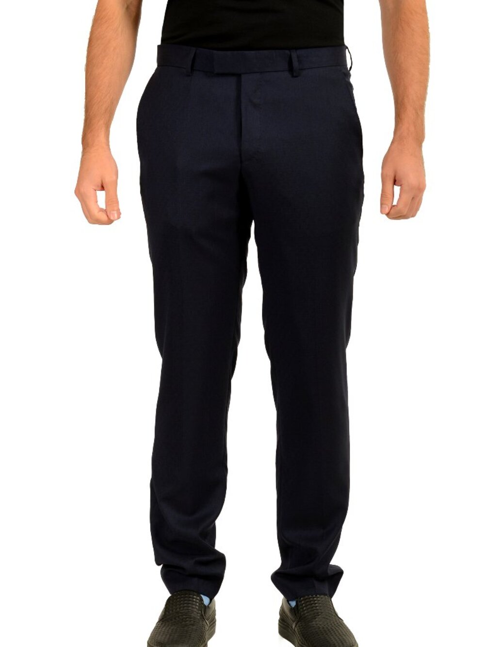 Hugo Boss "L-Harvers-241" Slim Fit Blue 100% Wool Dress Pants US 32R IT 48